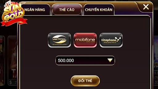 Rút tiền chơi bằng thẻ cào nhanh chóng tại Sungold